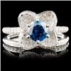 18K White Gold 1.52ctw Fancy Color Diamond Ring