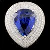 18K White Gold 12.77ct Tanzanite & 3.79ctw Diamond