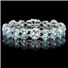 `14k Gold 38.00ct Aquamarine & 2.00ct Diamond Brac