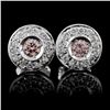 18K White Gold 0.53ctw Fancy Color Diamond Earring