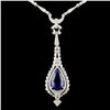 18K Gold 8.91ct Tanzanite & 2.74ctw Diamond Neckla