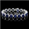 `14k Gold 40.00ct Sapphire & 1.50ct Diamond Bracel