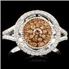 14K Gold 0.99ctw Fancy Color Diamond Ring