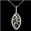 14K Gold 0.92ctw Fancy Color Diamond Pendant