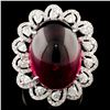18K Gold 25.37ct Rubellite & 1.60ctw Diamond Ring