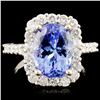 14K Gold 4.59ct Tanzanite & 1.01ctw Diamond Ring