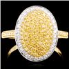 Image 1 : 18K Gold 0.55ctw Fancy Color Diamond Ring