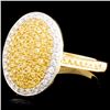 Image 2 : 18K Gold 0.55ctw Fancy Color Diamond Ring