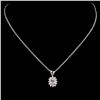 Image 2 : 14K Gold 0.40ct Sapphire & 0.17ctw Diamond Pendant