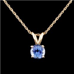 14K Gold 1.16ctw Tanzanite Pendant