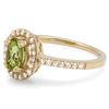 Image 2 : 14K Gold 1.00ct Peridot & 0.25ct Diamond Ring