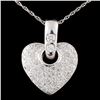 Image 1 : 14K White Gold 2.23ctw Diamond Pendant