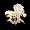 Image 1 : 14K Gold 0.81ctw Diamond Ring