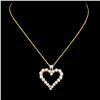 Image 1 : 14K Gold 0.74ctw Diamond Pendant