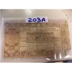 BANK NOTE - WWII - ZILVERBON - OCT 1938