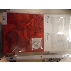 COIN - 2013 Santa Claus design $20.00 Silver coin 0.9999 silver, Royal Canadian Mint, sealed with in