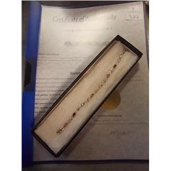 BRACELET - 4.5CT MULTI-GEMSTONE & DIAMONDS IN STERLING SILVER SETTING - INCLUDES CERTIFICATE $500 - 