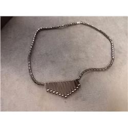 NECKLACE - METALIC BLACK HEMATITE  - 16" LONG RETAIL ESTIMATE $139