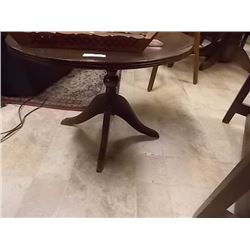 VINTAGE DUNCAN PHYPHE OVAL MAHOGANY SIDE TABLE
