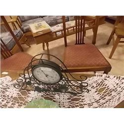 WROUGHT IRON MANTEL CLOCK