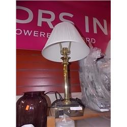 BRASS TABLE LAMPS WITH OUTLET - 2 TTL