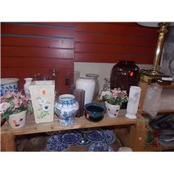 SHELF - VASES - PLANT POTS CANDLES AND MORE