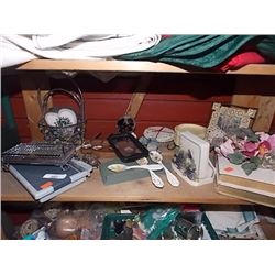 SHELF SPOONS AND COLLECTABLES