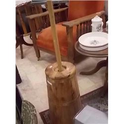 LARGE VINTAGE WOOD BUTTER CHURN
