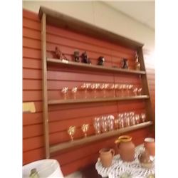 VINTAGE OAK WALL SHELF 4' X 3'