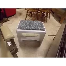 WHITE VANITY STOOL