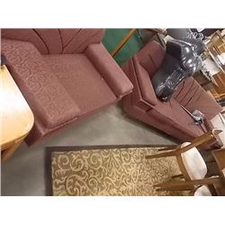 RETRO ROSE COLOR SOFA AND CHAIR