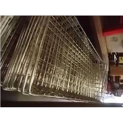 LOT OF 6 STAINLESS STEEL TRAYS