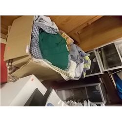BOX OF LINEN - MATERIAL - 3 TTL