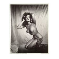 Bettie Page "Looking Forward" From The Bunny Yeager "Betty Page Collection" Black & White Photo