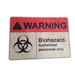 Resident Evil 6 Screen Used BioHazard Umbrella Sign Movie Props