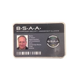 Resident Evil: The Final Chapter B.S.A.A. ID Card Movie Props