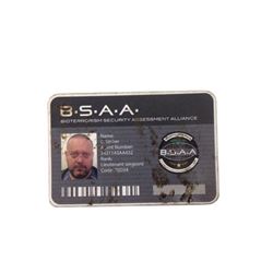 Resident Evil: The Final Chapter B.S.A.A. ID Card Movie Props