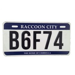 Resident Evil: The Final Chapter  Screen Used License Plate Movie Props