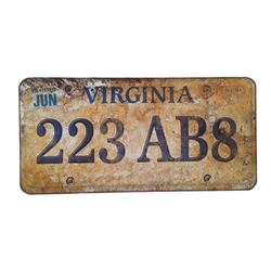 Resident Evil: The Final Chapter  Screen Used License Plate Movie Props