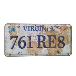 Resident Evil: The Final Chapter  Screen Used License Plate Movie Props