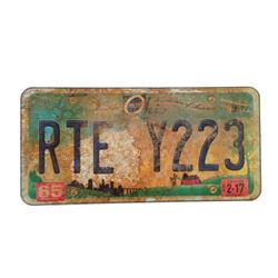 Resident Evil: The Final Chapter  Screen Used License Plate Movie Props