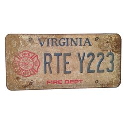 Resident Evil: The Final Chapter  Screen Used License Plate Movie Props