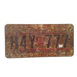 Resident Evil: The Final Chapter  Screen Used License Plate Movie Props