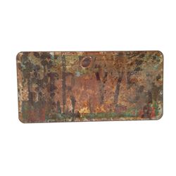 Resident Evil: The Final Chapter  Screen Used License Plate Movie Props