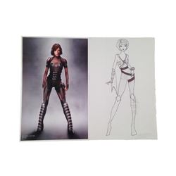 Resident Evil: The Final Chapter Costume Design Drawing Movie Memorabilia
