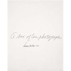 DIANE ARBUS (American, 1923-1971) A BOX OF TEN PHOTOGRAPHS 1) BOY WITH STRAW HAT WAITING TO MARCH...