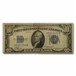 1934 $10 Silver Certificate Yellow Seal-North Africa Fine