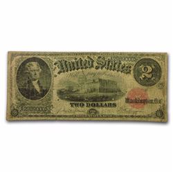 1880 $2.00 Legal Tender Jefferson Good