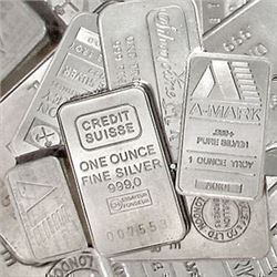 Fifty 1 oz Pure Silver Bars W/Morgan Imprint .999 Pure Silver