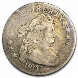 1807 Draped Bust Dime VG Only 165,000 Minted RARE